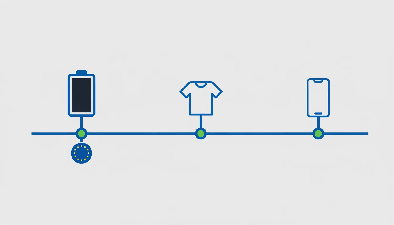 Battery DPP timeline showing rollout by product category