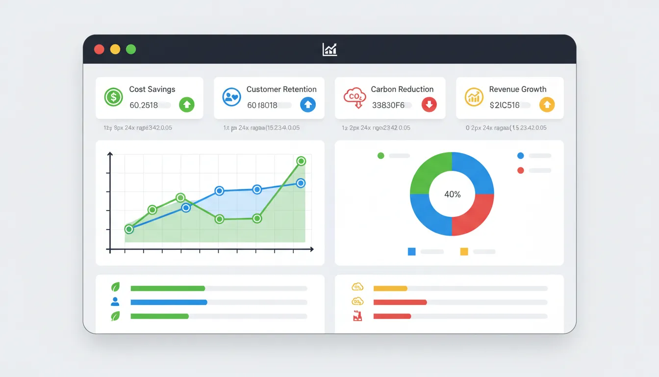 Circular economy business metrics and KPIs dashboard