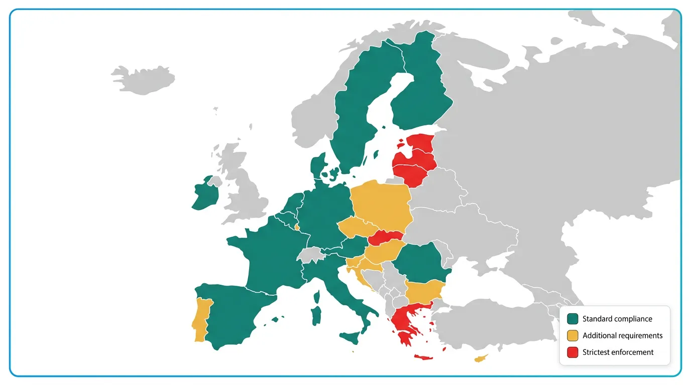 EU Member State Requirements Heat Map
