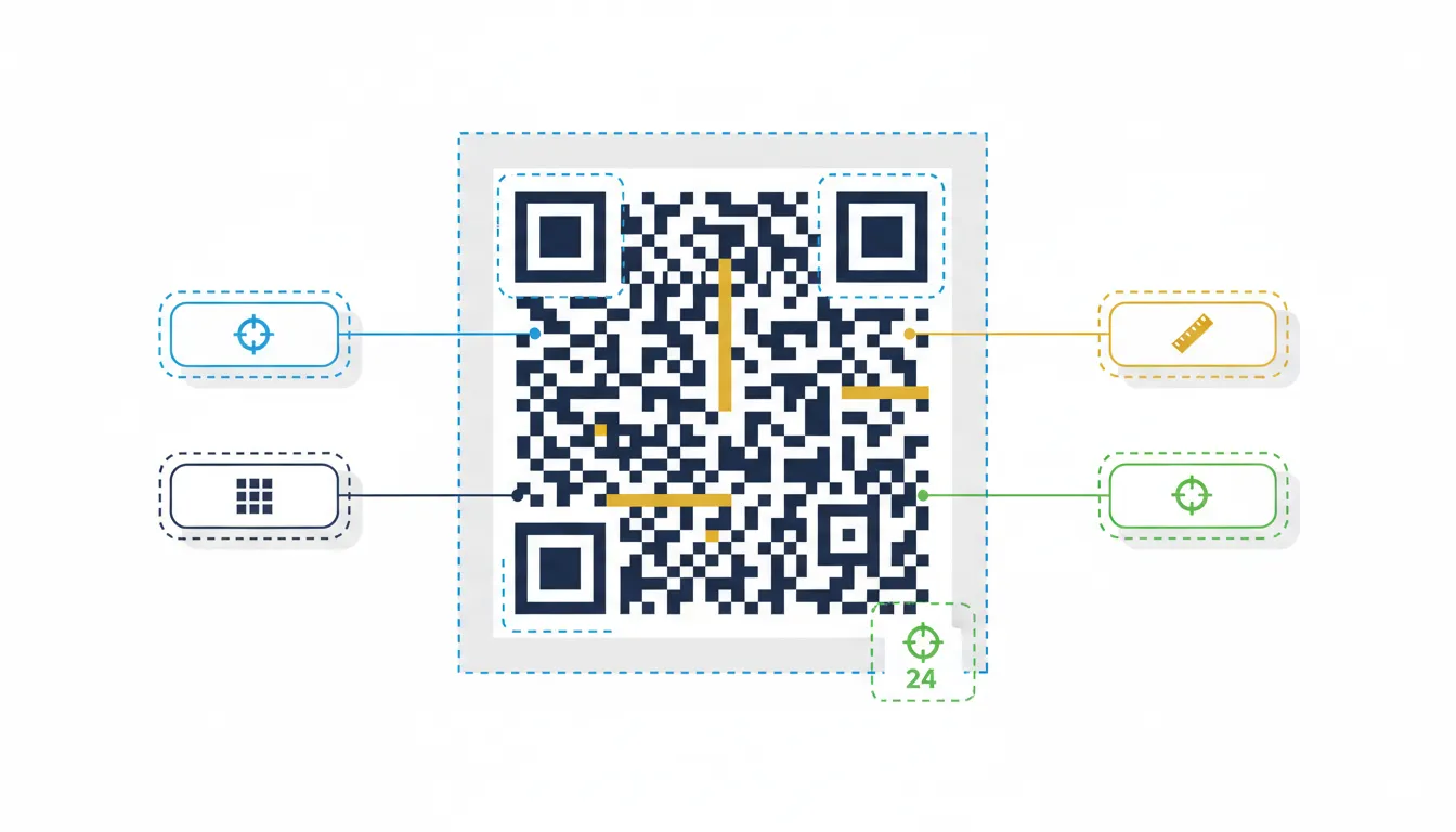 QR code anatomy diagram showing structural components