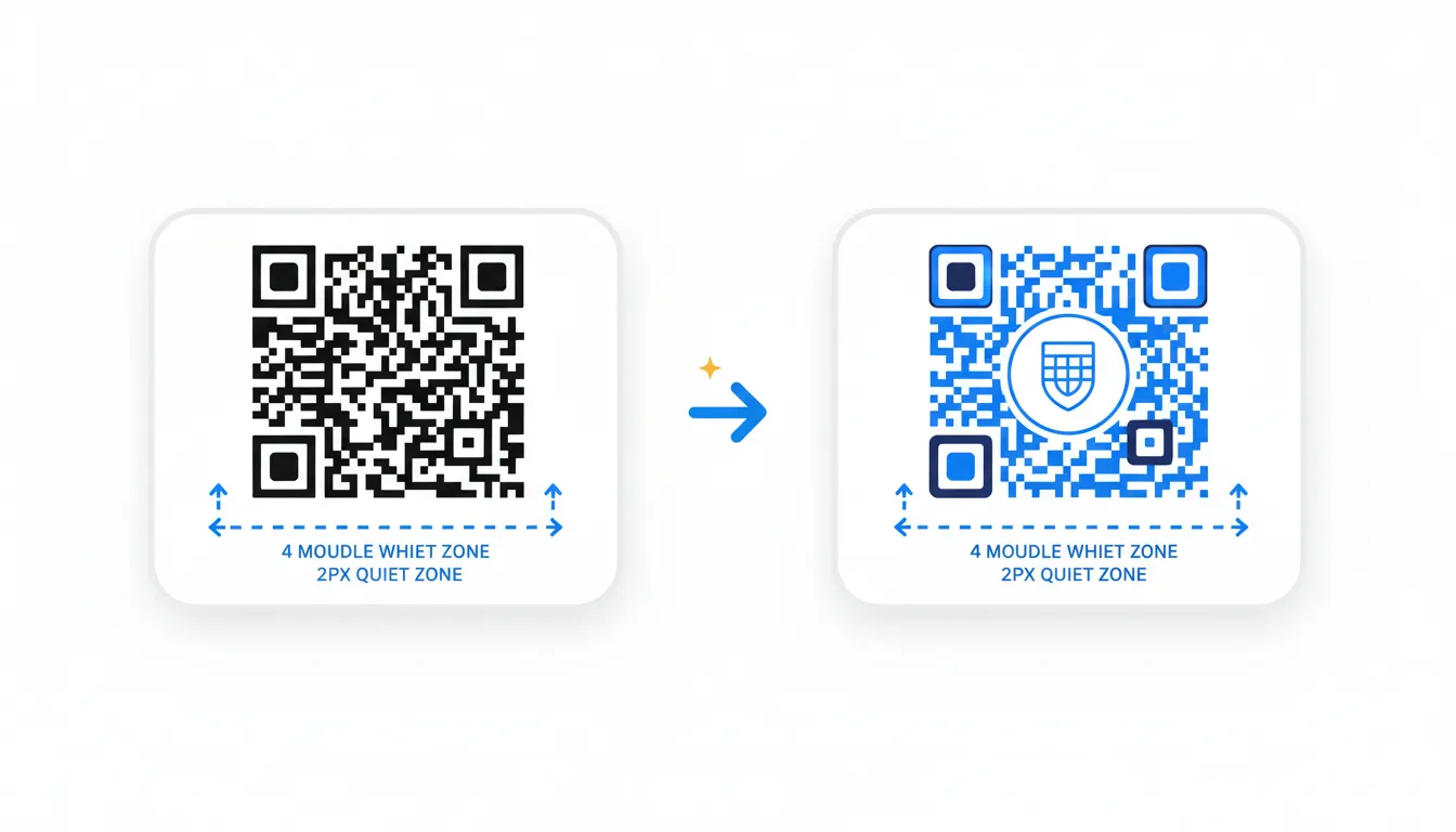 Standard vs branded QR code comparison
