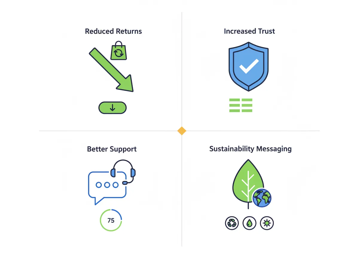 QR code business benefits: reduced returns, trust, support, sustainability