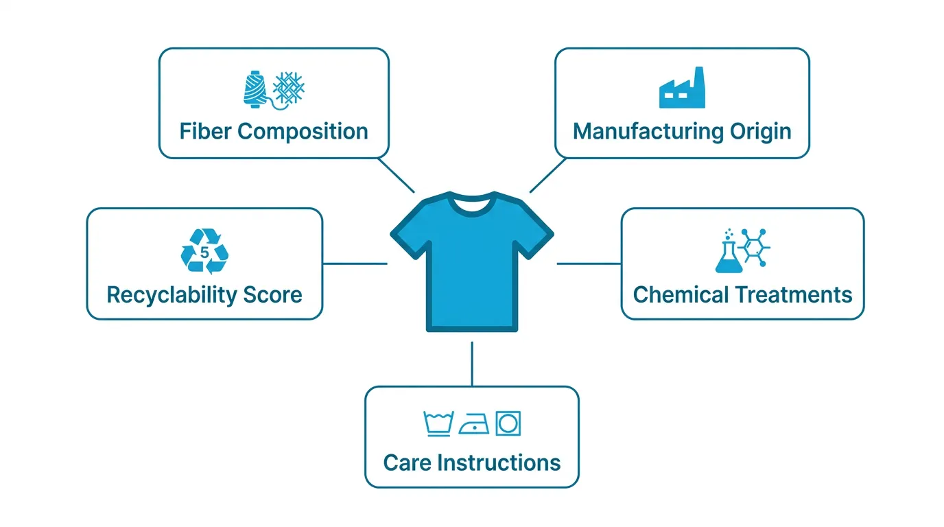 Textiel DPP Gegevenscategorieën