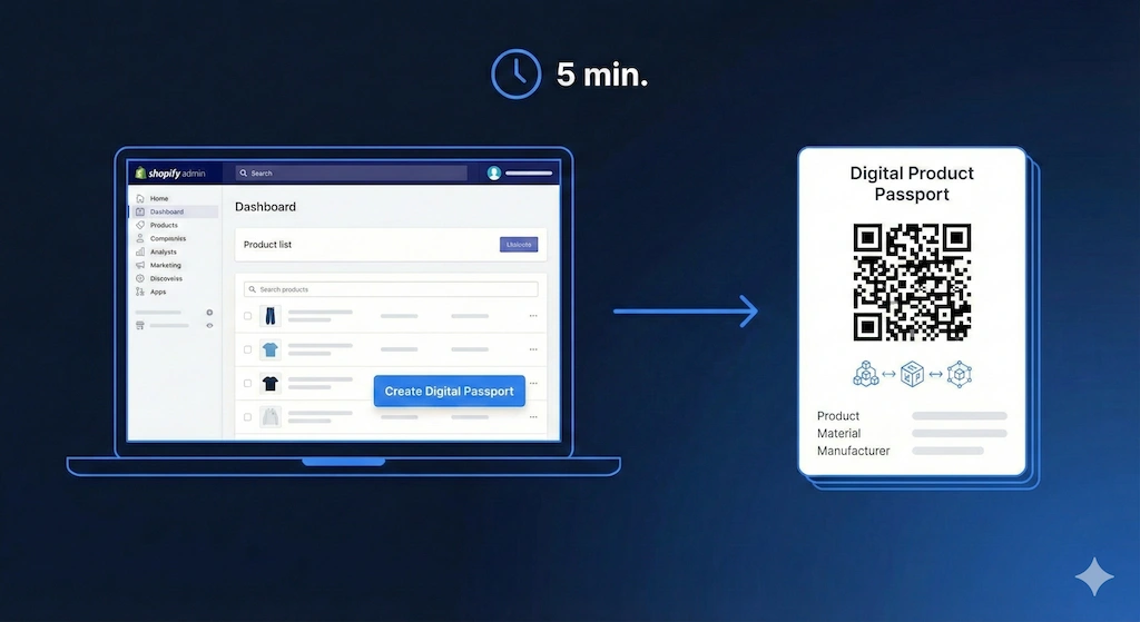 How to Set Up Digital Product Passports on Shopify in 5 Minutes
